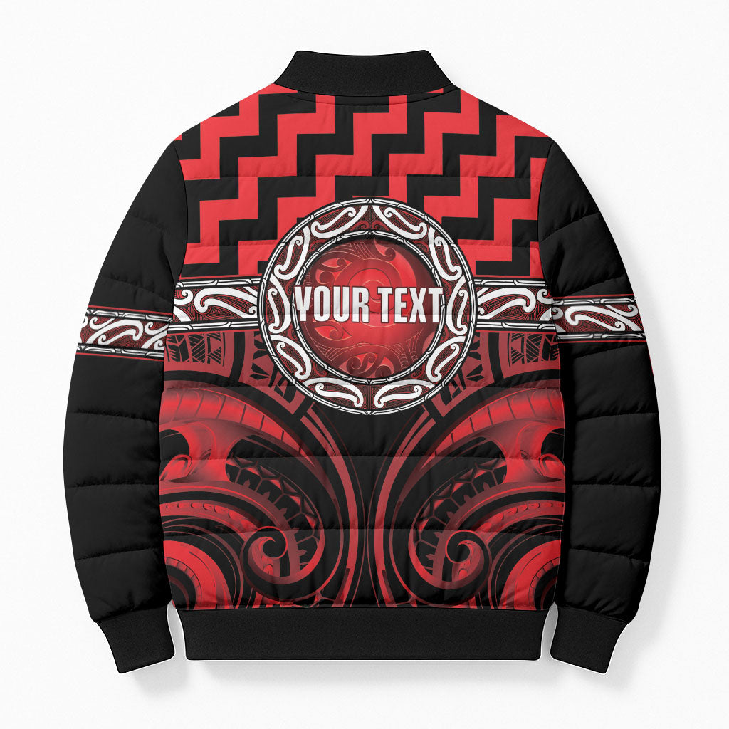 Aotearoa Ngapuhi Personalised Bomber Puffer Jacket Maori Iwi Poutama Puhoro Tattoo