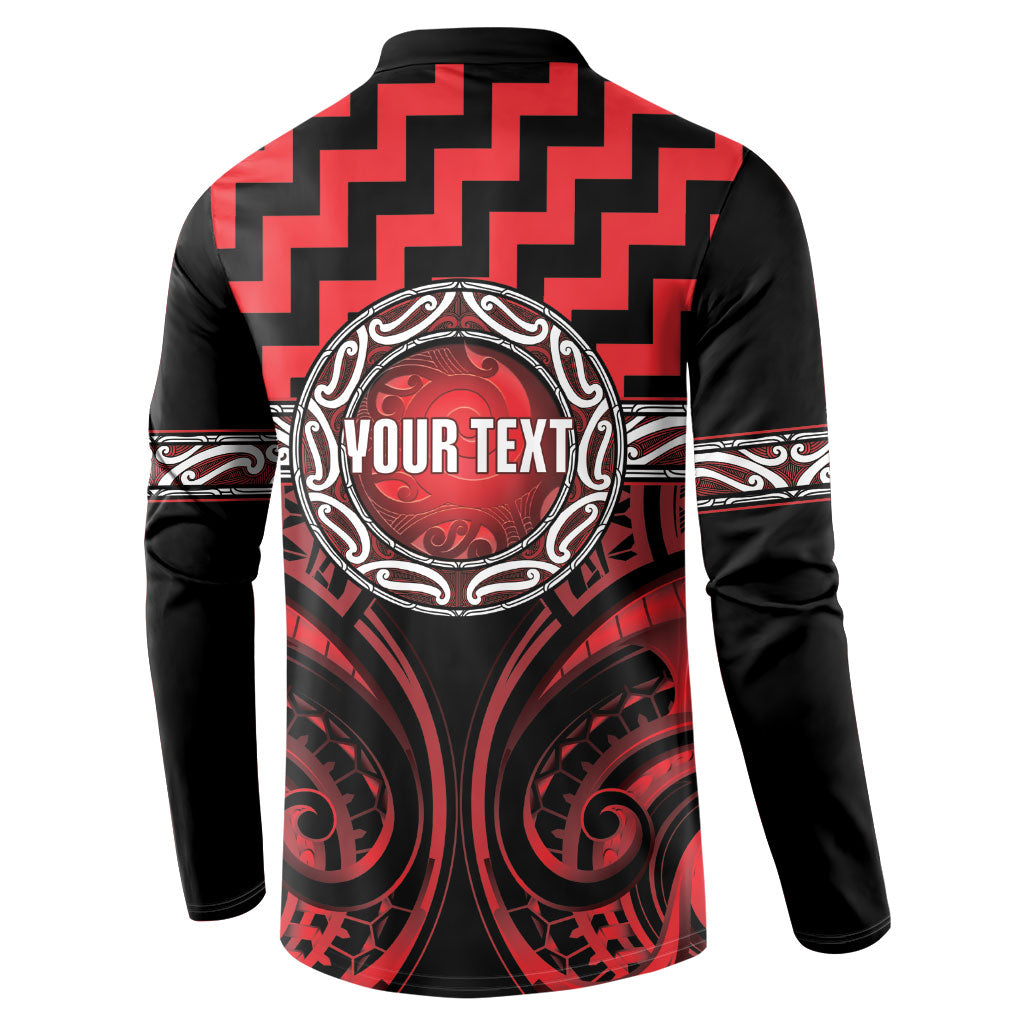 Aotearoa Ngapuhi Personalised Button Sweatshirt Maori Iwi Poutama Puhoro Tattoo