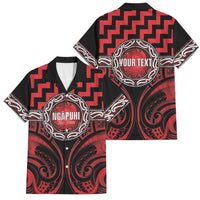 Aotearoa Ngapuhi Personalised Family Matching Off The Shoulder Long Sleeve Dress and Hawaiian Shirt Maori Iwi Poutama Puhoro Tattoo