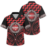 Aotearoa Ngapuhi Personalised Family Matching Off Shoulder Short Dress and Hawaiian Shirt Maori Iwi Poutama Puhoro Tattoo