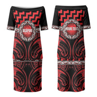 Aotearoa Ngapuhi Personalised Family Matching Puletasi and Hawaiian Shirt Maori Iwi Poutama Puhoro Tattoo