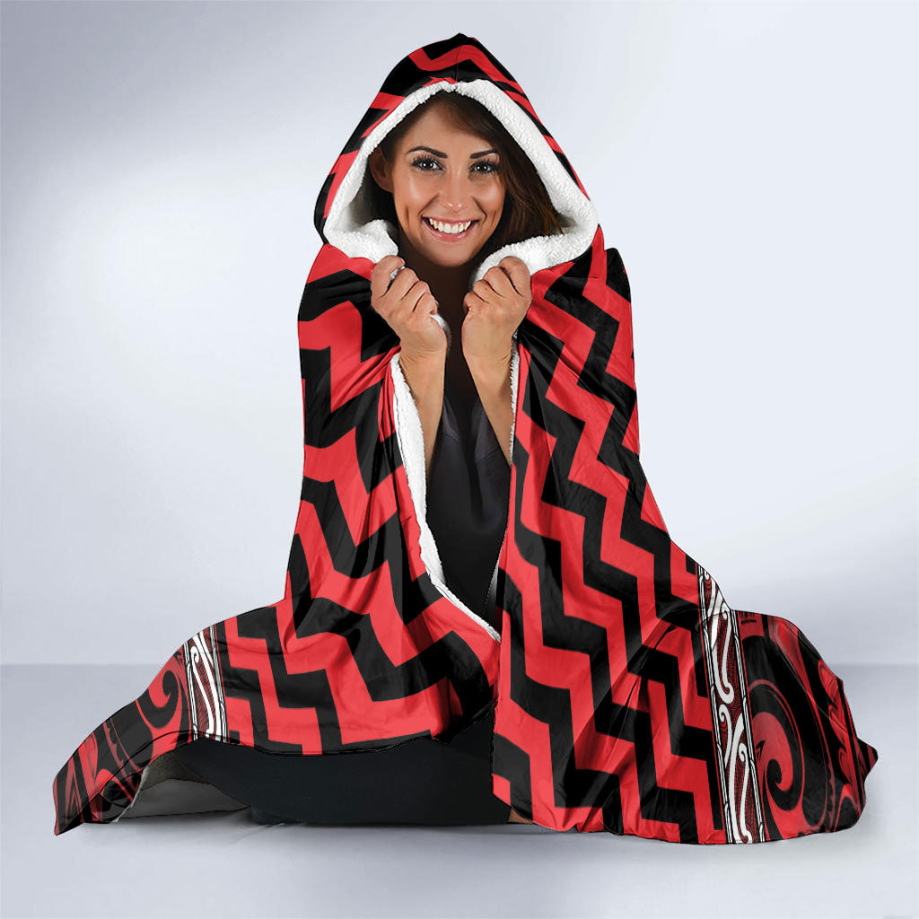 Aotearoa Ngapuhi Hooded Blanket Maori Iwi Poutama Puhoro Tattoo