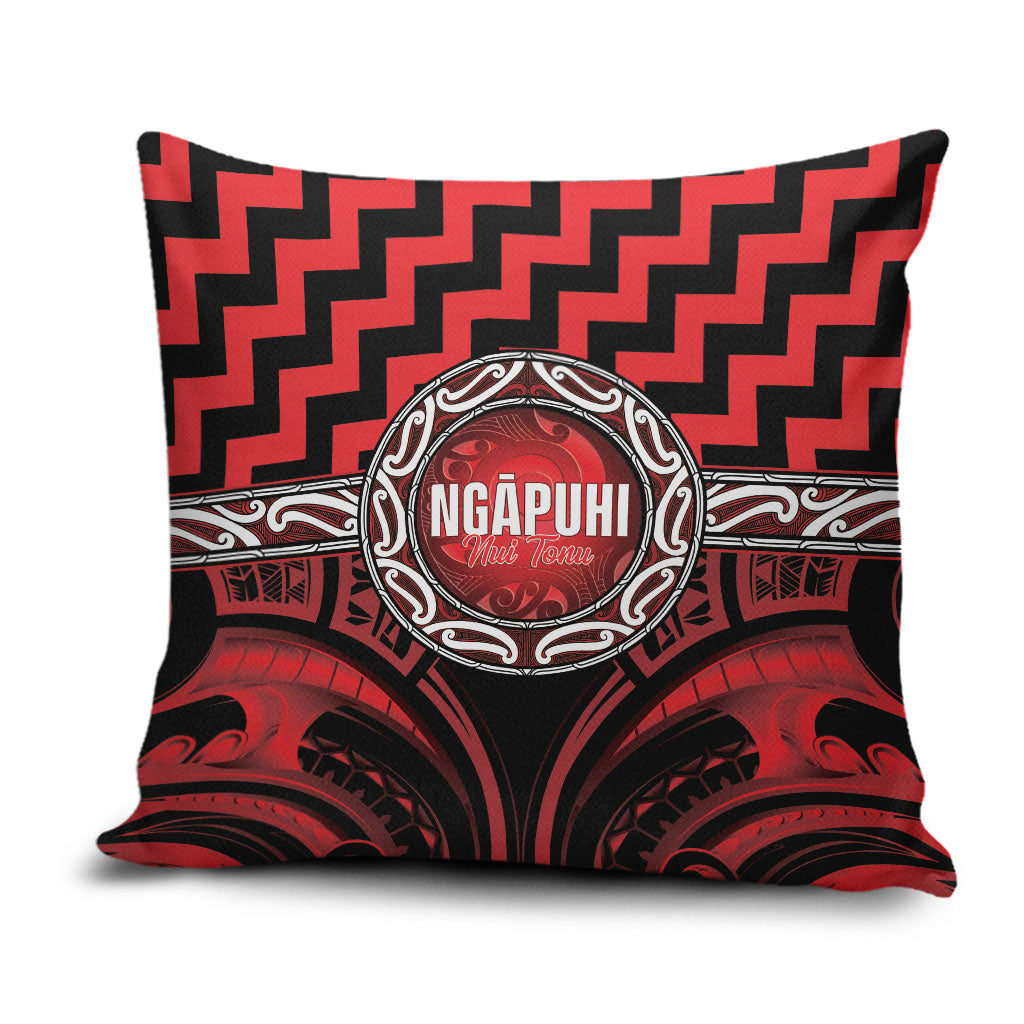 Aotearoa Ngapuhi Pillow Cover Maori Iwi Poutama Puhoro Tattoo LT14 Red - Polynesian Pride