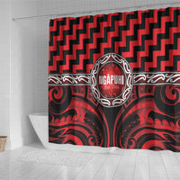 Aotearoa Ngapuhi Shower Curtain Maori Iwi Poutama Puhoro Tattoo