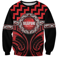 Aotearoa Ngapuhi Personalised Sweatshirt Maori Iwi Poutama Puhoro Tattoo