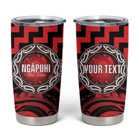 Aotearoa Ngapuhi Personalised Tumbler Cup Maori Iwi Poutama Puhoro Tattoo