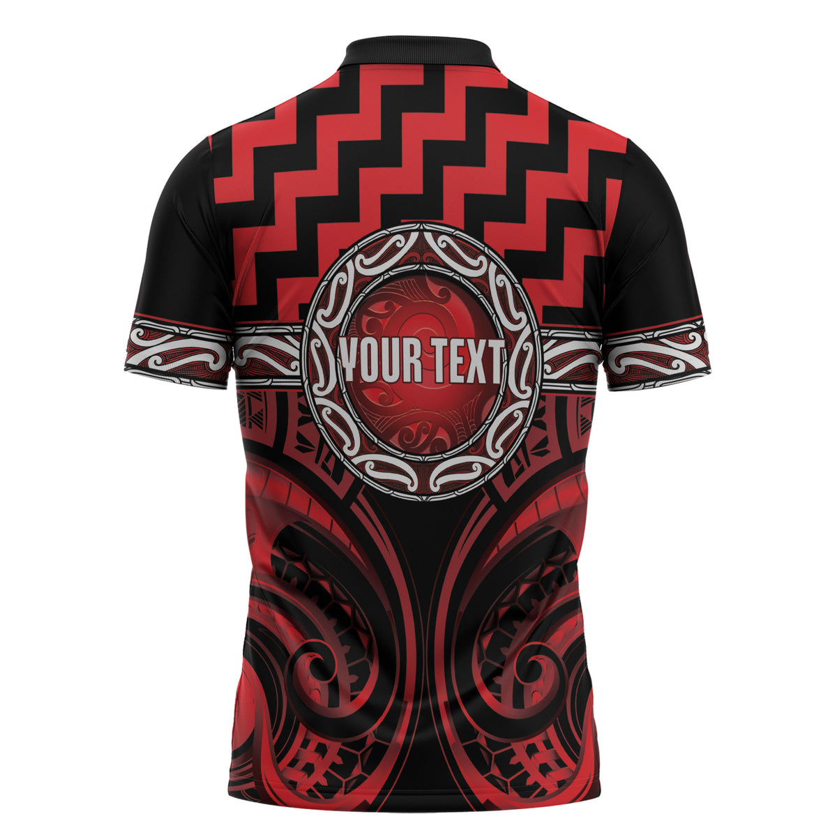 Aotearoa Ngapuhi Personalised Zipper Polo Shirt Maori Iwi Poutama Puhoro Tattoo