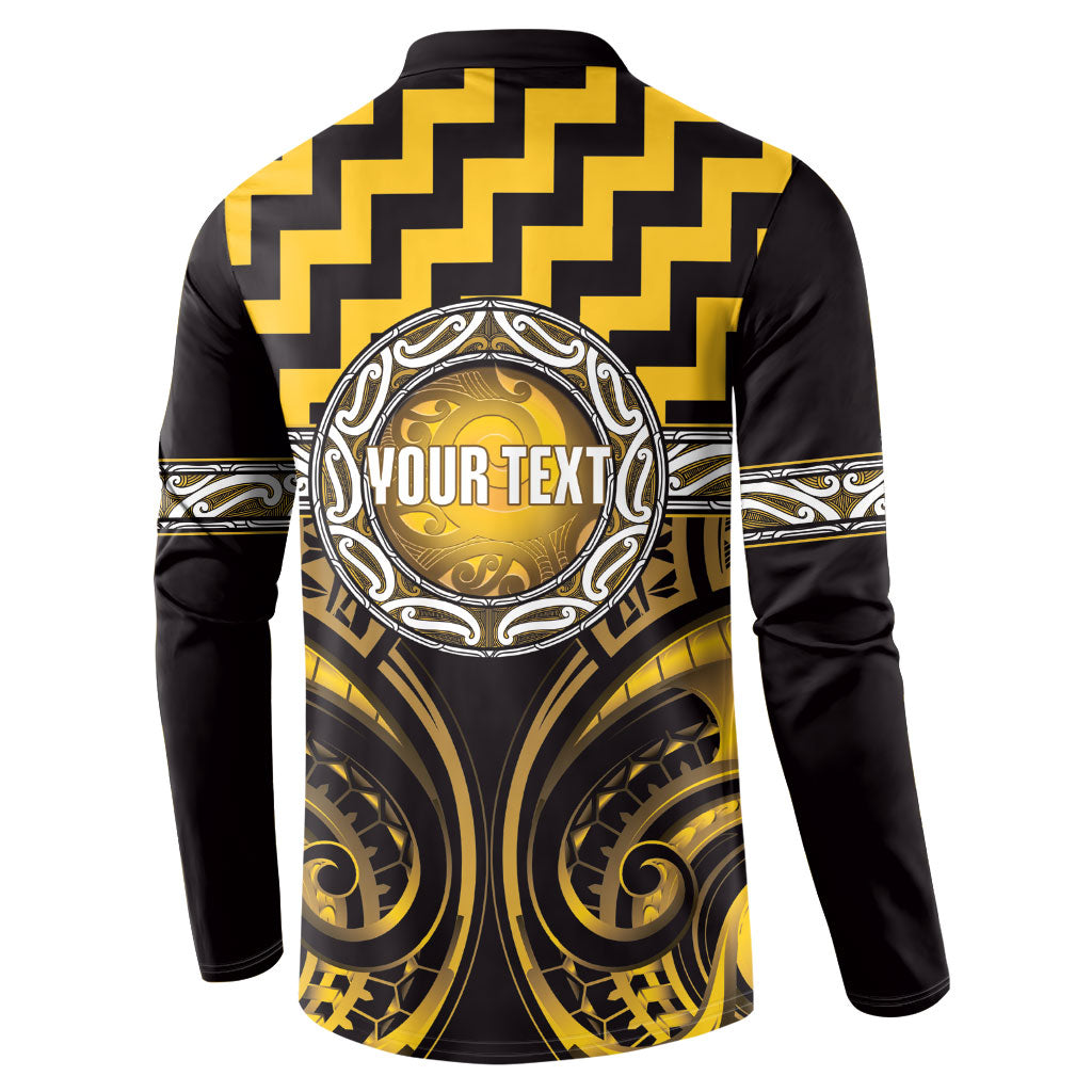 Aotearoa Ngati Porou Personalised Button Sweatshirt Maori Iwi Poutama Puhoro Tattoo