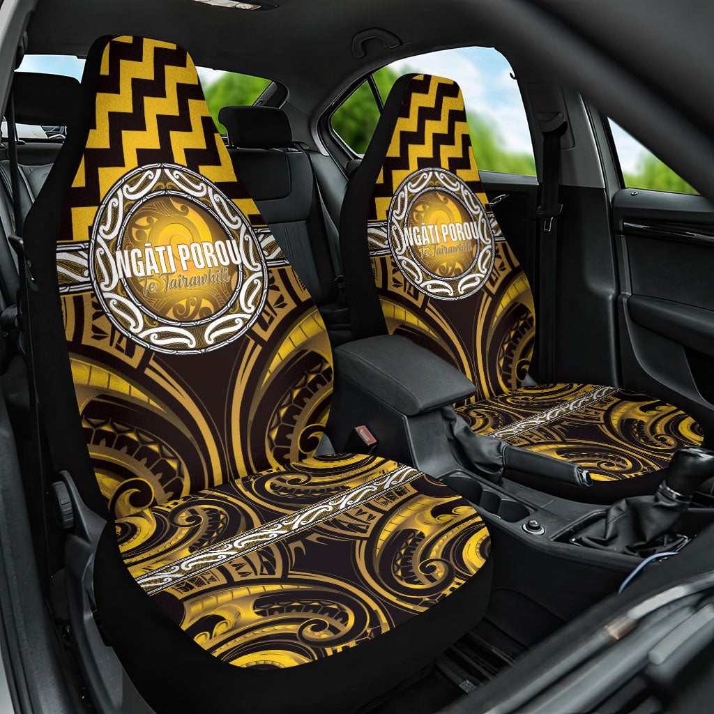 Aotearoa Ngati Porou Car Seat Cover Maori Iwi Poutama Puhoro Tattoo