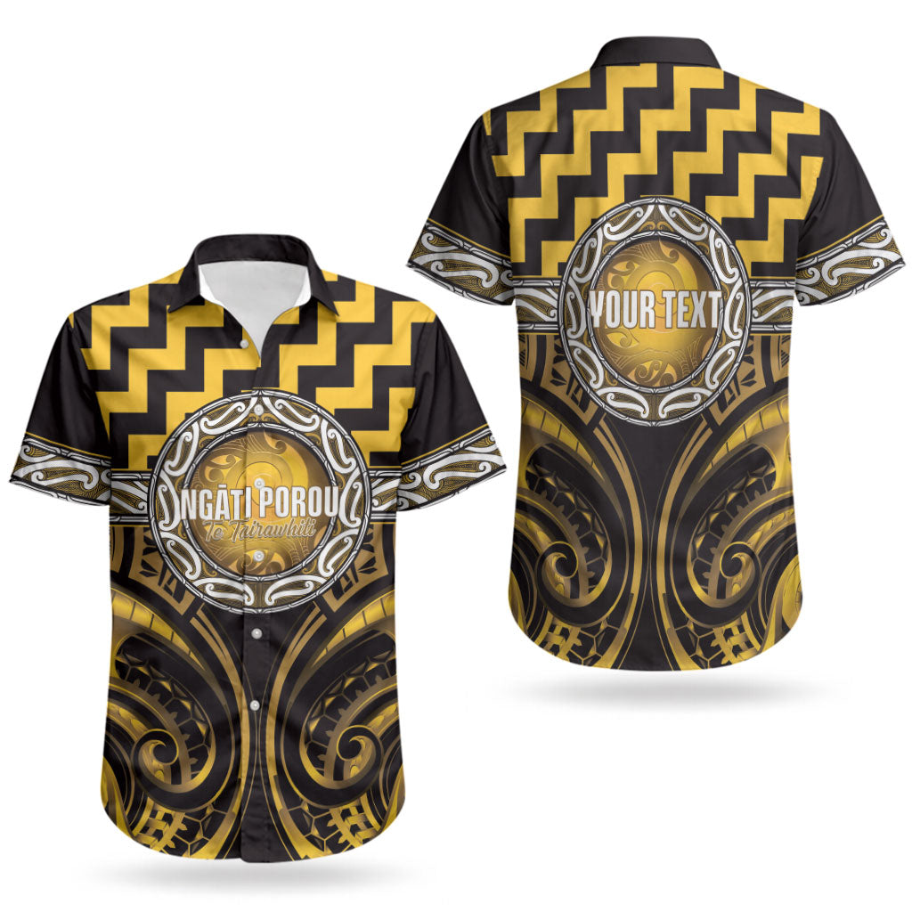 Aotearoa Ngati Porou Personalised Couples Matching Off Shoulder Maxi Dress and Hawaiian Shirt Maori Iwi Poutama Puhoro Tattoo