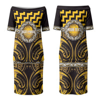 Aotearoa Ngati Porou Personalised Couples Matching Puletasi and Hawaiian Shirt Maori Iwi Poutama Puhoro Tattoo