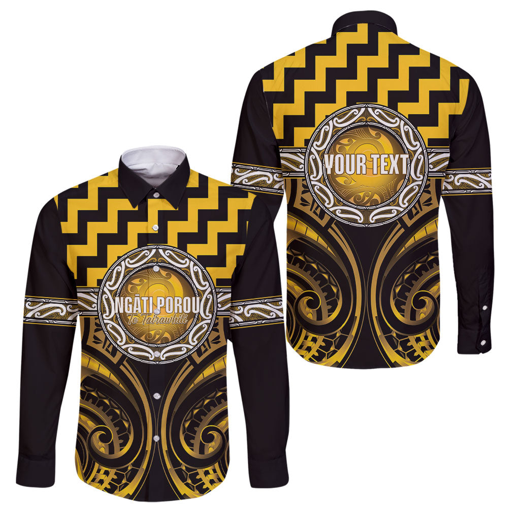 Aotearoa Ngati Porou Personalised Family Matching Long Sleeve Bodycon Dress and Hawaiian Shirt Maori Iwi Poutama Puhoro Tattoo