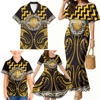 Aotearoa Ngati Porou Personalised Family Matching Mermaid Dress and Hawaiian Shirt Maori Iwi Poutama Puhoro Tattoo