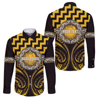 Aotearoa Ngati Porou Personalised Family Matching Off The Shoulder Long Sleeve Dress and Hawaiian Shirt Maori Iwi Poutama Puhoro Tattoo