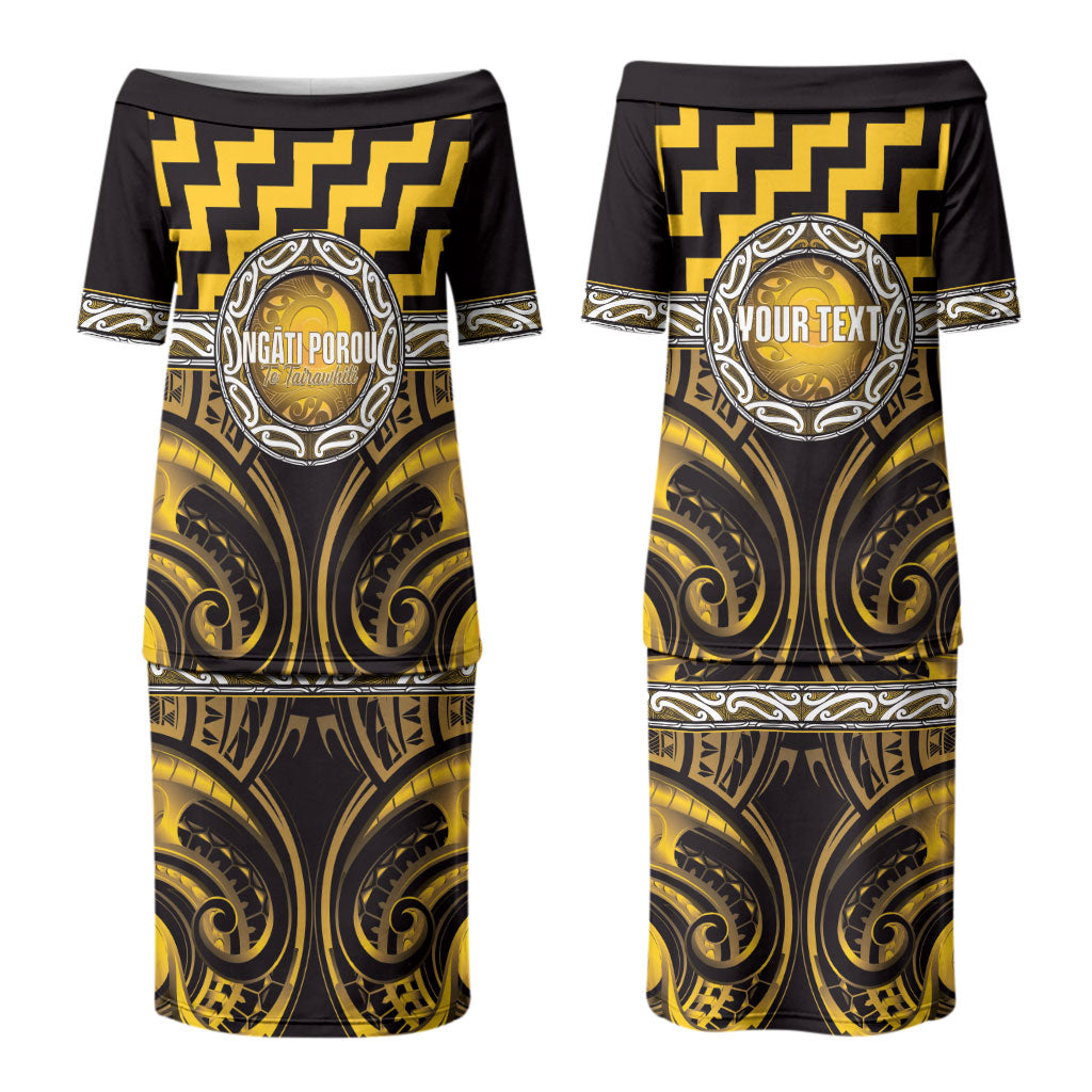 Aotearoa Ngati Porou Personalised Family Matching Puletasi and Hawaiian Shirt Maori Iwi Poutama Puhoro Tattoo