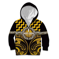 Aotearoa Ngati Porou Personalised Kid Hoodie Maori Iwi Poutama Puhoro Tattoo