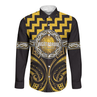 Aotearoa Ngati Porou Personalised Long Sleeve Button Shirt Maori Iwi Poutama Puhoro Tattoo