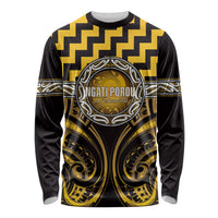 Aotearoa Ngati Porou Personalised Long Sleeve Shirt Maori Iwi Poutama Puhoro Tattoo