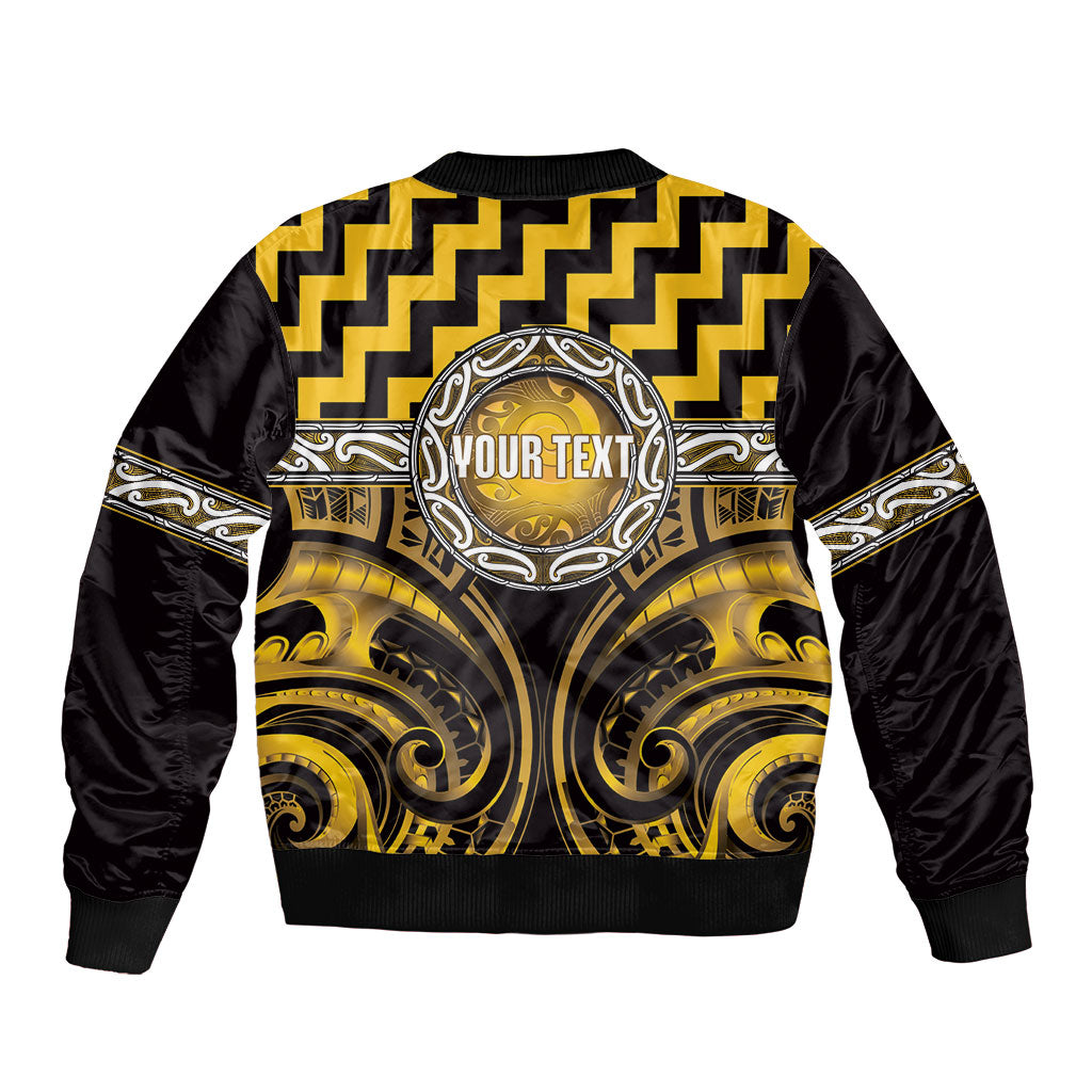 Aotearoa Ngati Porou Personalised Sleeve Zip Bomber Jacket Maori Iwi Poutama Puhoro Tattoo