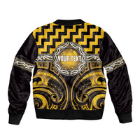 Aotearoa Ngati Porou Personalised Sleeve Zip Bomber Jacket Maori Iwi Poutama Puhoro Tattoo