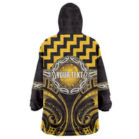 Aotearoa Ngati Porou Personalised Wearable Blanket Hoodie Maori Iwi Poutama Puhoro Tattoo