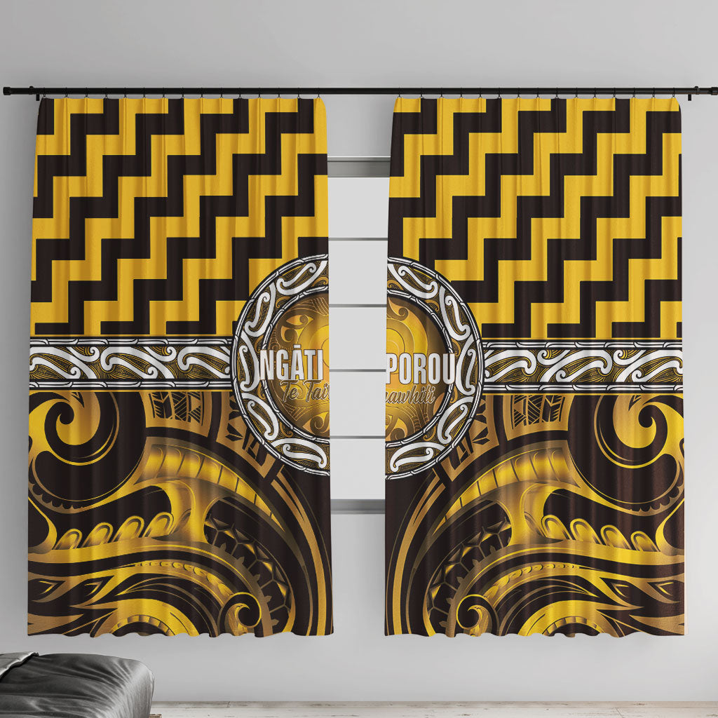 Aotearoa Ngati Porou Window Curtain Maori Iwi Poutama Puhoro Tattoo