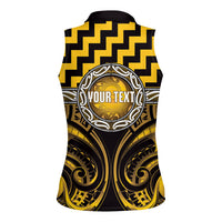 Aotearoa Ngati Porou Personalised Women Sleeveless Polo Shirt Maori Iwi Poutama Puhoro Tattoo