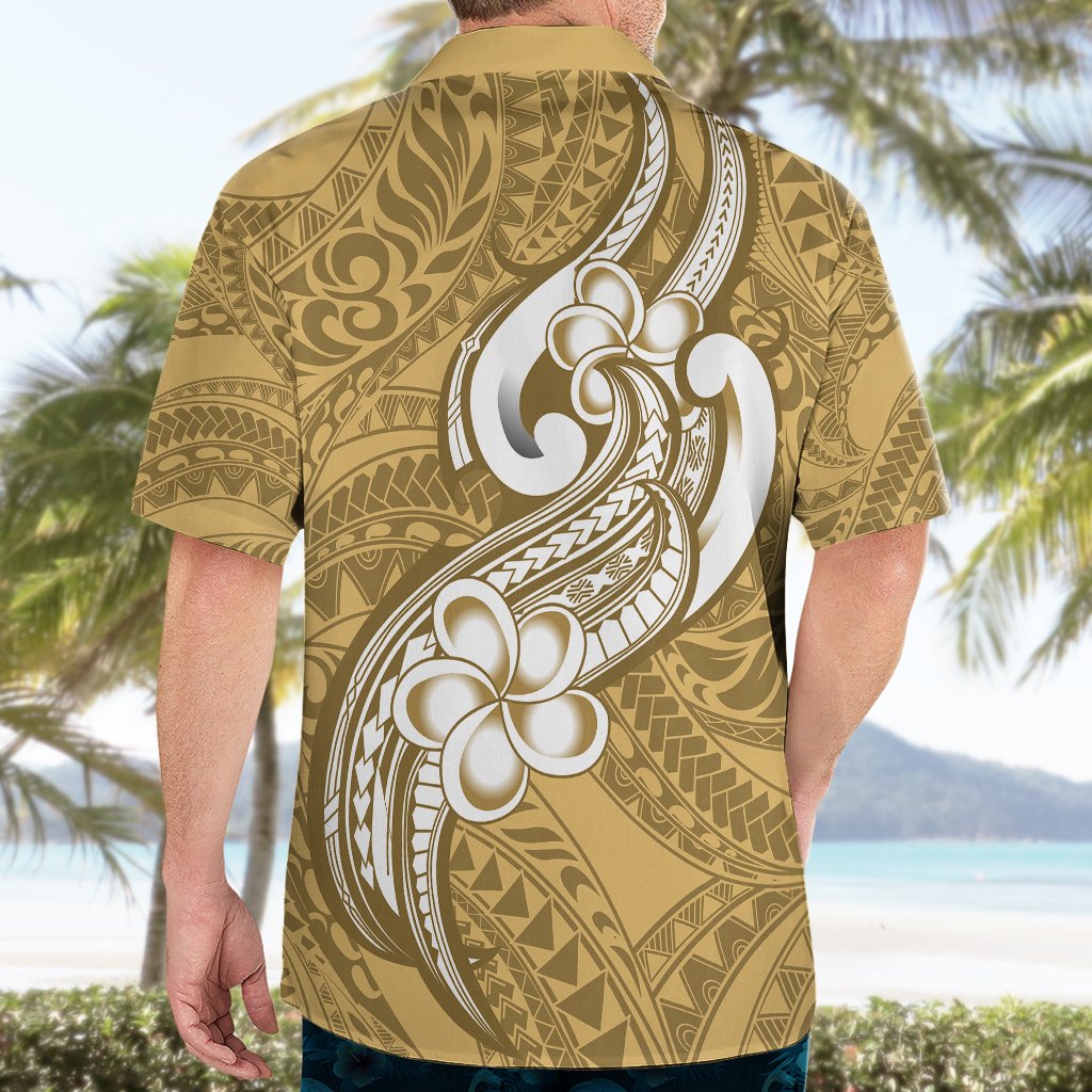 Polynesia Hawaiian Shirt Plumeria With Tribal Pattern Yellow Pastel Vibes LT14 - Polynesian Pride