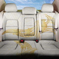 Polynesia White Sunday Back Car Seat Cover Polynesian Tattoo Plumeria Hibiscus Gold LT14 One Size White - Polynesian Pride