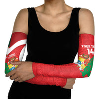 Custom Rugby Tonga and Lebanon Arm Sleeves Mate Maa Tonga Cedars Together LT14 - Polynesian Pride
