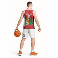 Custom Rugby Tonga and Lebanon Basketball Jersey Mate Maa Tonga Cedars Together LT14 - Polynesian Pride