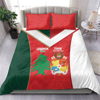 Rugby Tonga and Lebanon Bedding Set Mate Maa Tonga Cedars Together LT14 - Polynesian Pride