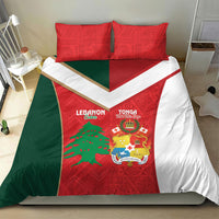 Rugby Tonga and Lebanon Bedding Set Mate Maa Tonga Cedars Together LT14 - Polynesian Pride