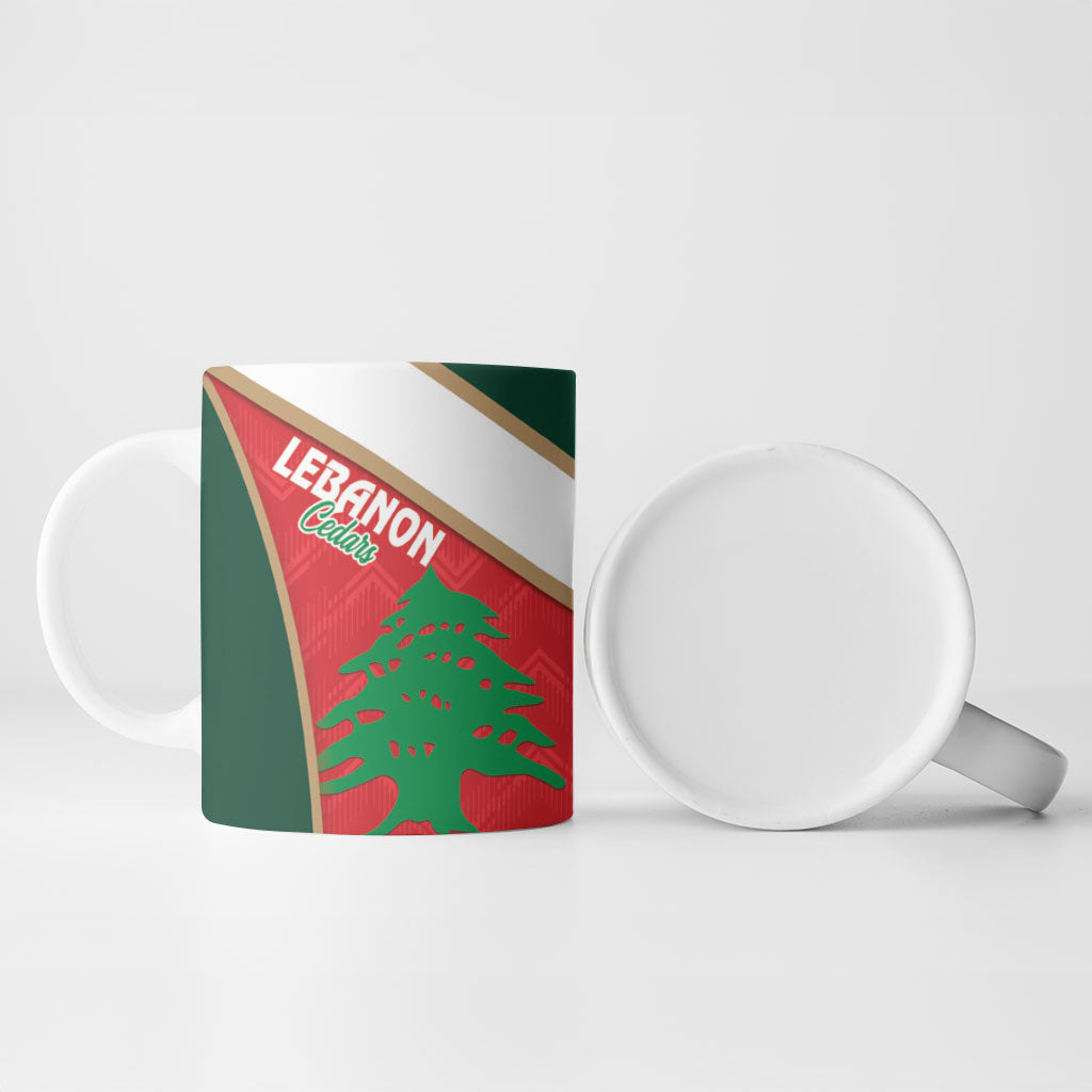 Rugby Tonga and Lebanon Ceramic Mug Mate Maa Tonga Cedars Together LT14 - Polynesian Pride