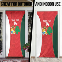 Custom Rugby Tonga and Lebanon Door Cover Mate Maa Tonga Cedars Together LT14 - Polynesian Pride