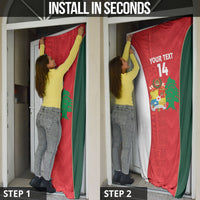 Custom Rugby Tonga and Lebanon Door Cover Mate Maa Tonga Cedars Together LT14 - Polynesian Pride