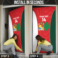 Custom Rugby Tonga and Lebanon Door Cover Mate Maa Tonga Cedars Together LT14 - Polynesian Pride