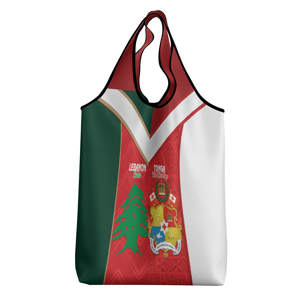 Rugby Tonga and Lebanon Grocery Bag Mate Maa Tonga Cedars Together LT14 - Polynesian Pride