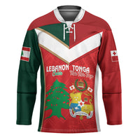 Custom Rugby Tonga and Lebanon Hockey Jersey Mate Maa Tonga Cedars Together LT14 Unisex Multicolor - Polynesian Pride