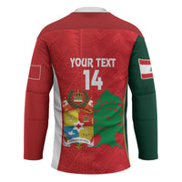 Custom Rugby Tonga and Lebanon Hockey Jersey Mate Maa Tonga Cedars Together LT14 - Polynesian Pride