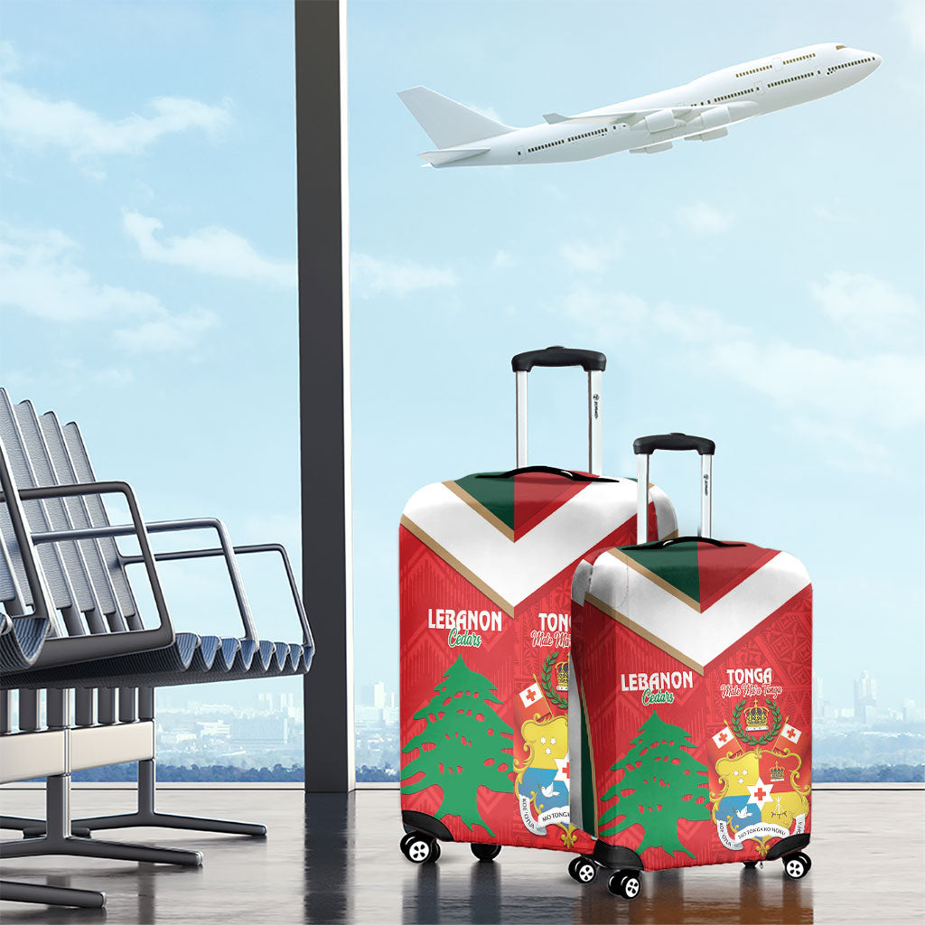 Rugby Tonga and Lebanon Luggage Cover Mate Maa Tonga Cedars Together LT14 - Polynesian Pride
