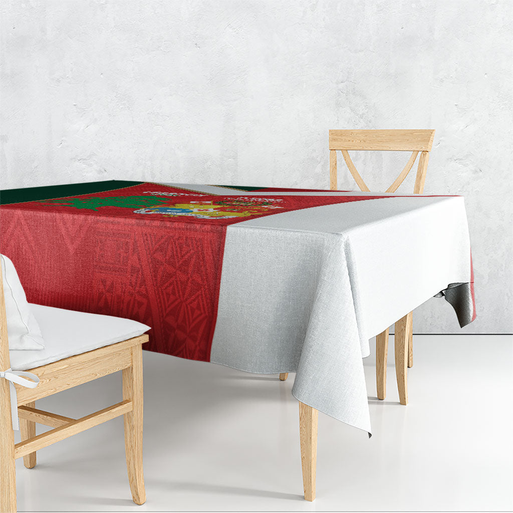 Rugby Tonga and Lebanon Tablecloth Mate Maa Tonga Cedars Together LT14 - Polynesian Pride