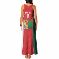 Custom Rugby Tonga and Lebanon Tank Maxi Dress Mate Maa Tonga Cedars Together LT14 - Polynesian Pride