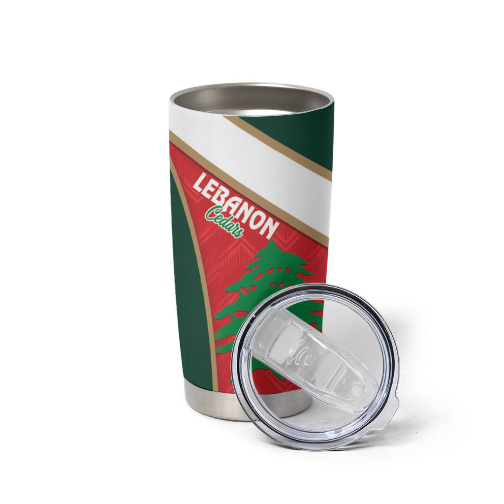 Rugby Tonga and Lebanon Tumbler Cup Mate Maa Tonga Cedars Together LT14 - Polynesian Pride
