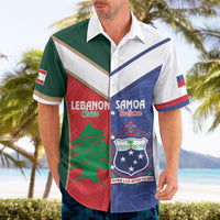 Custom Rugby Samoa and Lebanon Hawaiian Shirt Toa Samoa Cedars Together LT14 - Polynesian Pride