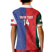 Custom Rugby Samoa and Lebanon Kid Polo Shirt Toa Samoa Cedars Together LT14 - Polynesian Pride