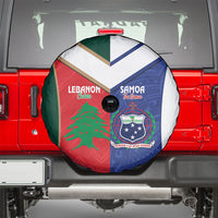 Rugby Samoa and Lebanon Spare Tire Cover Toa Samoa Cedars Together LT14 - Polynesian Pride
