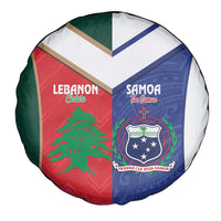 Rugby Samoa and Lebanon Spare Tire Cover Toa Samoa Cedars Together LT14 - Polynesian Pride