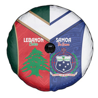 Rugby Samoa and Lebanon Spare Tire Cover Toa Samoa Cedars Together LT14 - Polynesian Pride