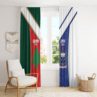 Rugby Samoa and Lebanon Window Curtain Toa Samoa Cedars Together LT14 - Polynesian Pride